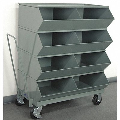 J4625 Sectional Bin Unit 8 Gray 48-1/4 in H MPN:3-58SSMB