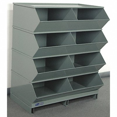 J4640 Sectional Bin Unit 8 Gray 46 in H MPN:3-58SSPB