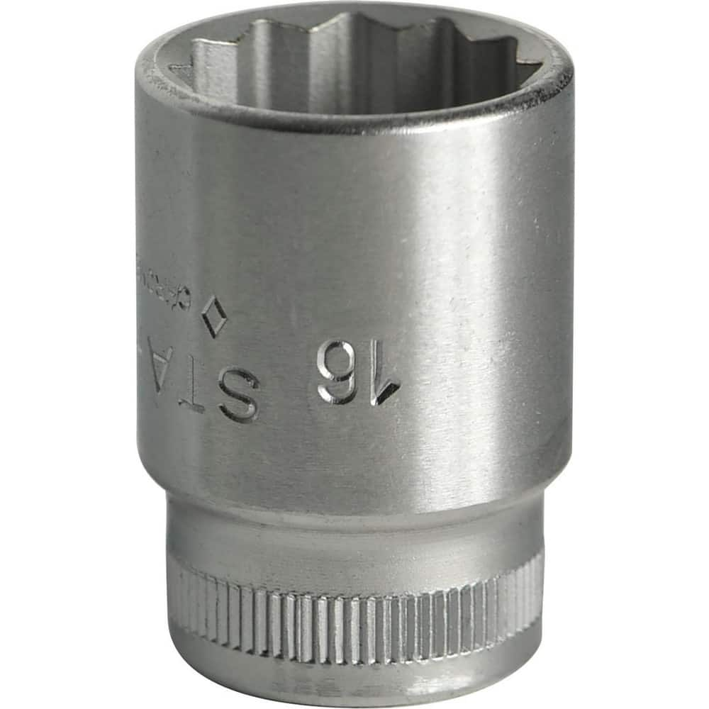 Hand Sockets, Socket Type: Standard , Drive Size: 3/8in (Inch), Socket Size (mm): 16 , Drive Style: Hex , Number Of Points: 12  MPN:02010016