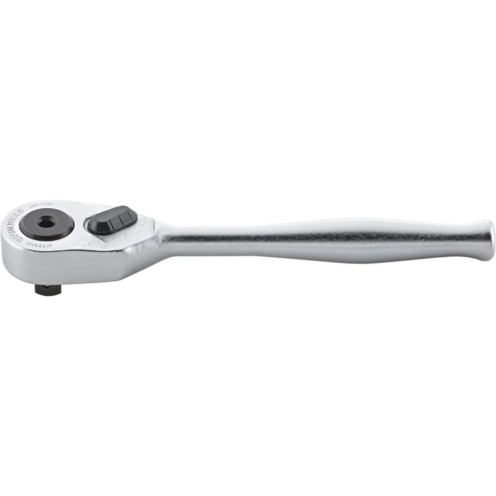 Ratchets, Tool Type: Reversible Ratchet , Drive Size: 1/4 in , Head Shape: Pear , Head Style: Fixed, Reversible , Material: Alloy Steel, Chrome  MPN:11110010