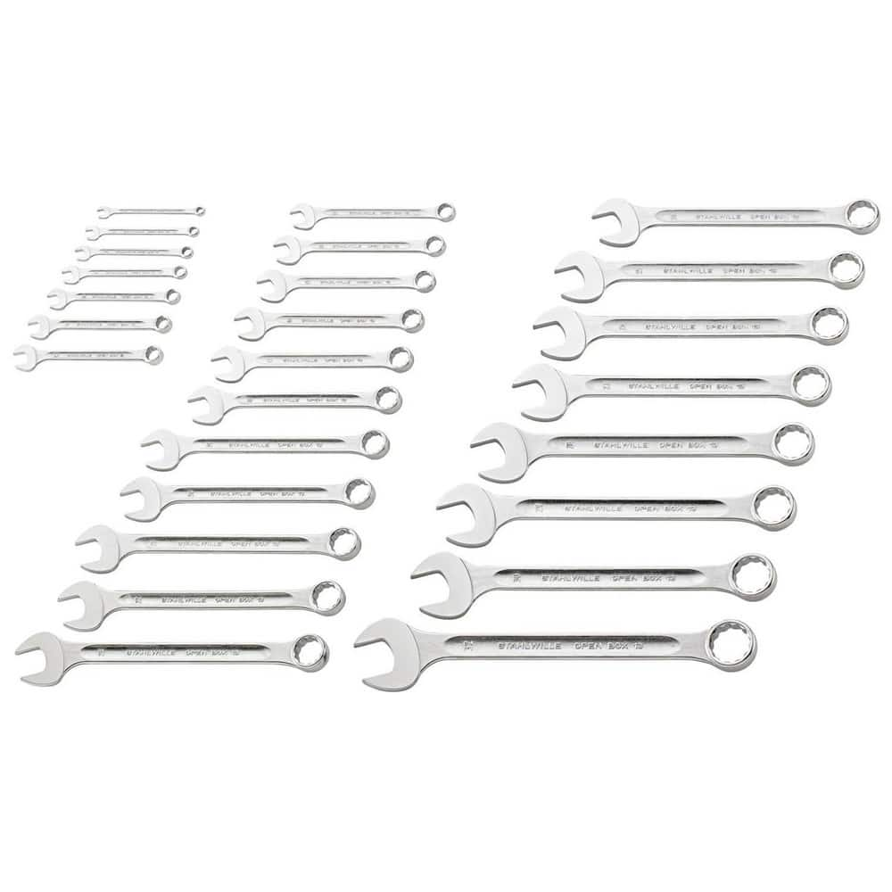 Wrench Sets, Set Type: Combination Wrench , System Of Measurement: Metric , Container Type: Carton , Wrench Size: 7 to 24 mm , Material: Alloy Steel, Chrome  MPN:96400816