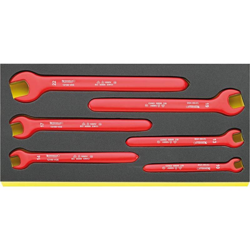 Wrench Sets, Set Type: Insulated Box End Wrench , System Of Measurement: Metric , Container Type: Tray , Wrench Size: 10 to 22 mm , Material: Alloy Steel MPN:96830042