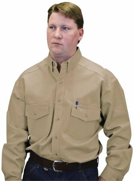 Arc Flash Shirt: 2X-Large, Tan, Indura Ultra Soft, 7 oz MPN:US7412TN-2XL