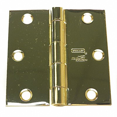 Template Hinge Removable Bright Brass MPN:F179 3X3 DOOR HINGE 3  STL