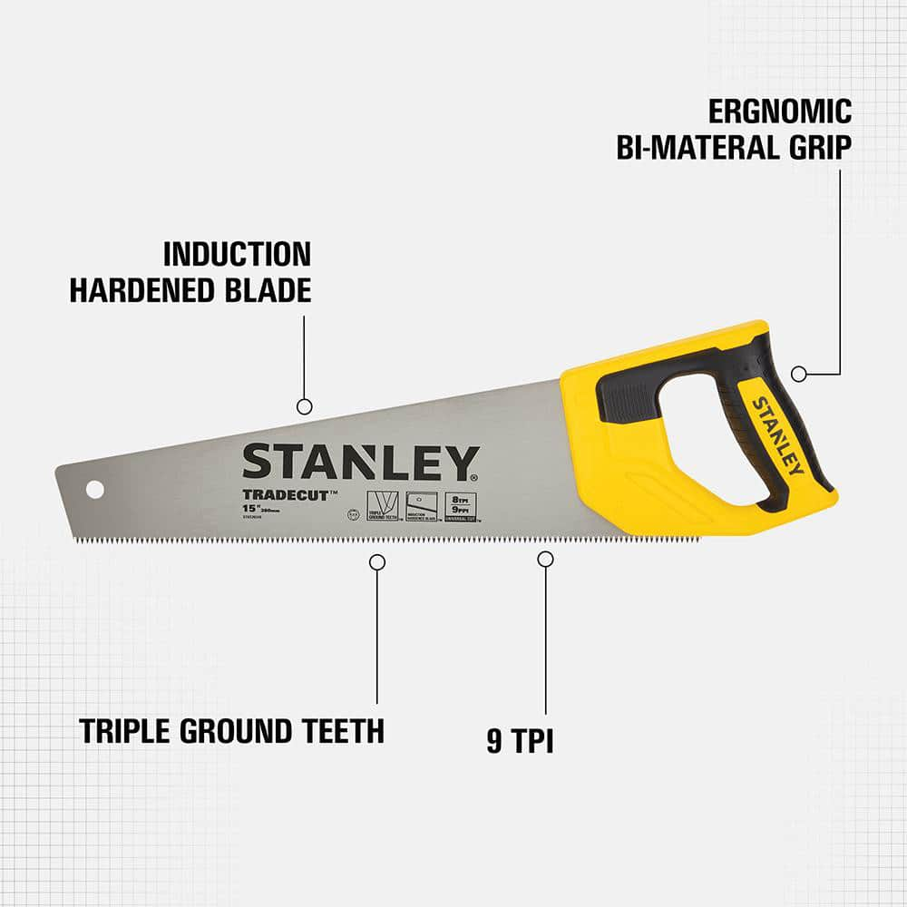 Handsaws, Tool Type: Carpenter, Applications: Wood, Blade Length: 15 in, Insulated: No, Non-sparking: No, Teeth Per Inch: 8 in, Replaceable Blade: No MPN:STHT20348