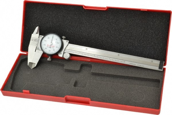 Dial Caliper: 6'' Range, 0.001'' Graduation, 0.1'' per Revolution MPN:64514