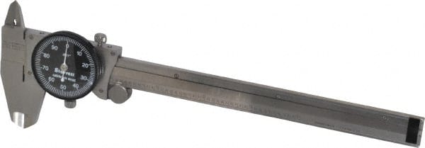 Dial Caliper: 6'' Range, 0.001'' Graduation, 0.1'' per Revolution MPN:64515