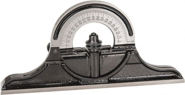 12 to 24 Inch Long Blade, Reversible Combination Square Protractor Head MPN:52515