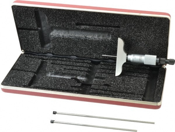 Mechanical Depth Micrometer: 3'' Range, 3 Rods MPN:52318