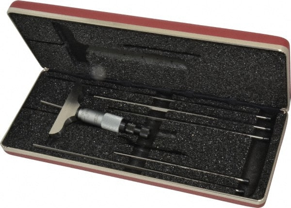 Mechanical Depth Micrometer: 6'' Range, 6 Rods MPN:52320