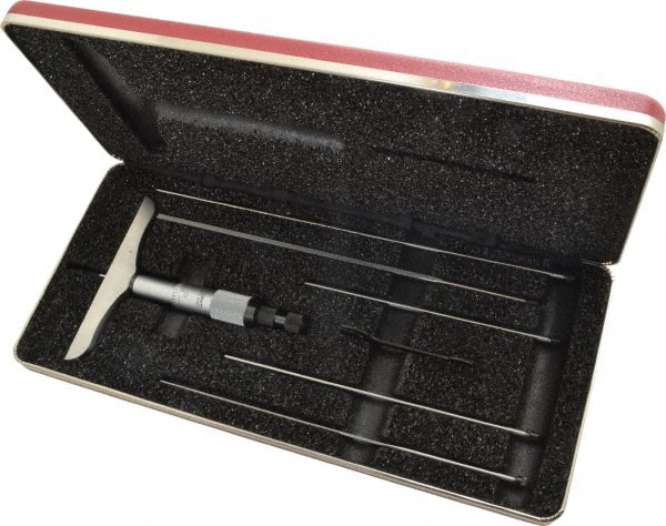 Mechanical Depth Micrometer: 6'' Range, 6 Rods MPN:52324