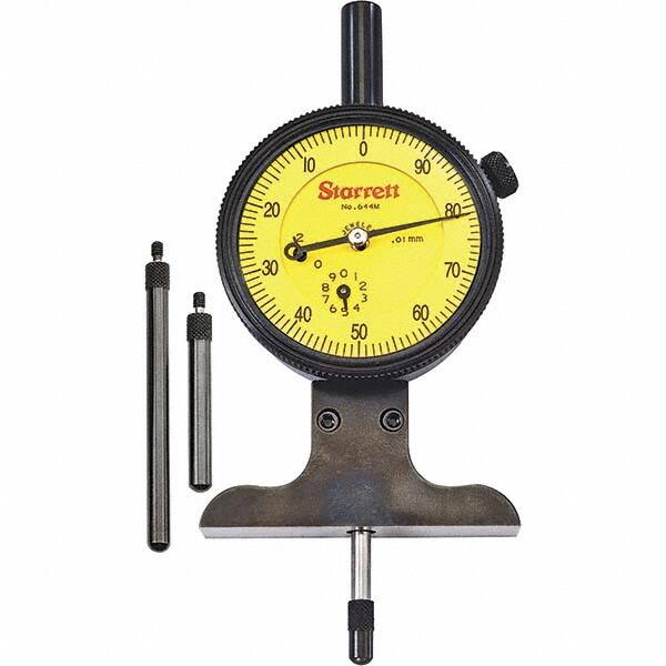 0 to 75 mm Range, Yellow Dial Depth Gage MPN:56027