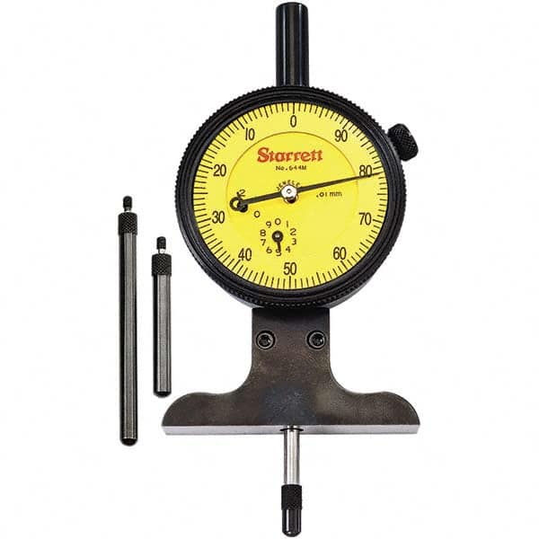 0 to 75 mm Range, Yellow Dial Depth Gage MPN:56028