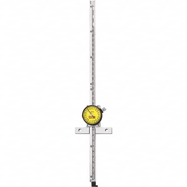 0 to 300 mm Range, Stainless Steel, White Dial Depth Gage MPN:64276