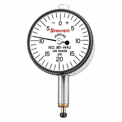 Dial Indicator Flat Back Range 0 to 0.1 MPN:80-144J WFB