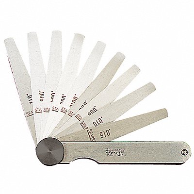 Tapered Feeler Gauge Set Dim Type Inch MPN:172AT