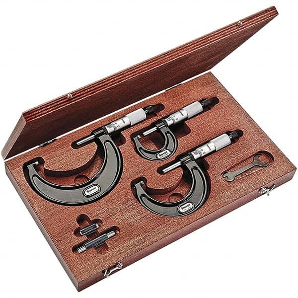 Mechanical Outside Micrometer Set: 3 Pc, 0.001 mm Graduation MPN:68069