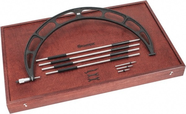 Mechanical Outside Micrometer Set: 4 Pc, 20 to 24