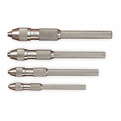 Pin Vise Set 0-0.187 In Nickel 4 Pc MPN:S162Z