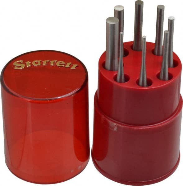 Pin Punch Set: 8 Pc, 0.0625 to 0.25