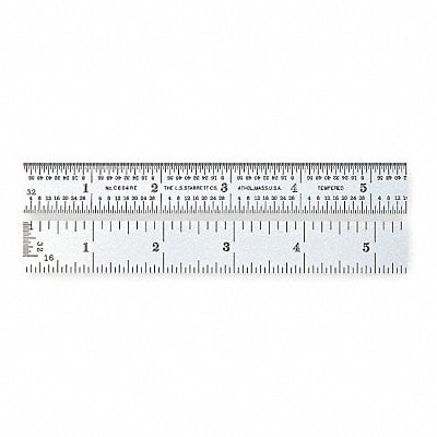 Steel Rule Semi-Flexible 12 In 4R Grad MPN:C304SRE-12