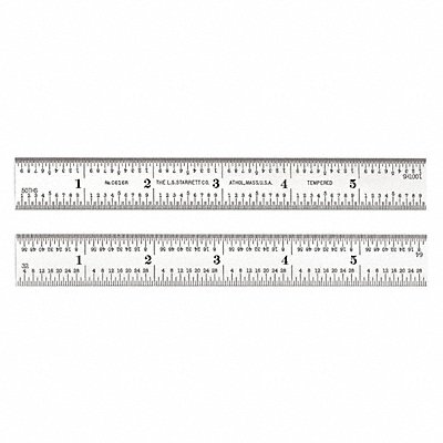 Ruler Spring-Tempered Steel 6 L x 3/4 W MPN:C616R-6