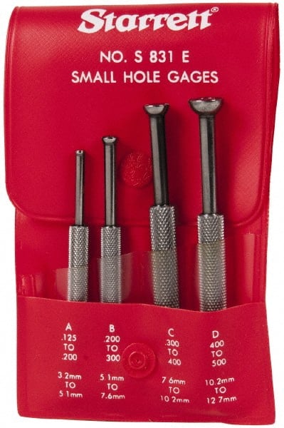 1/8 to 1/2 Inch Measurement, Small Hole Gage Set MPN:53087