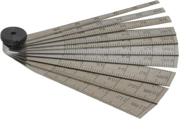 2 to 12mm Measurement, 10 Leaf Taper Gage MPN:56031