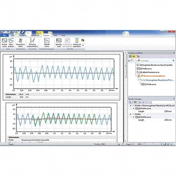 Surface Roughness Gage Analysis Software with Cable MPN:20953