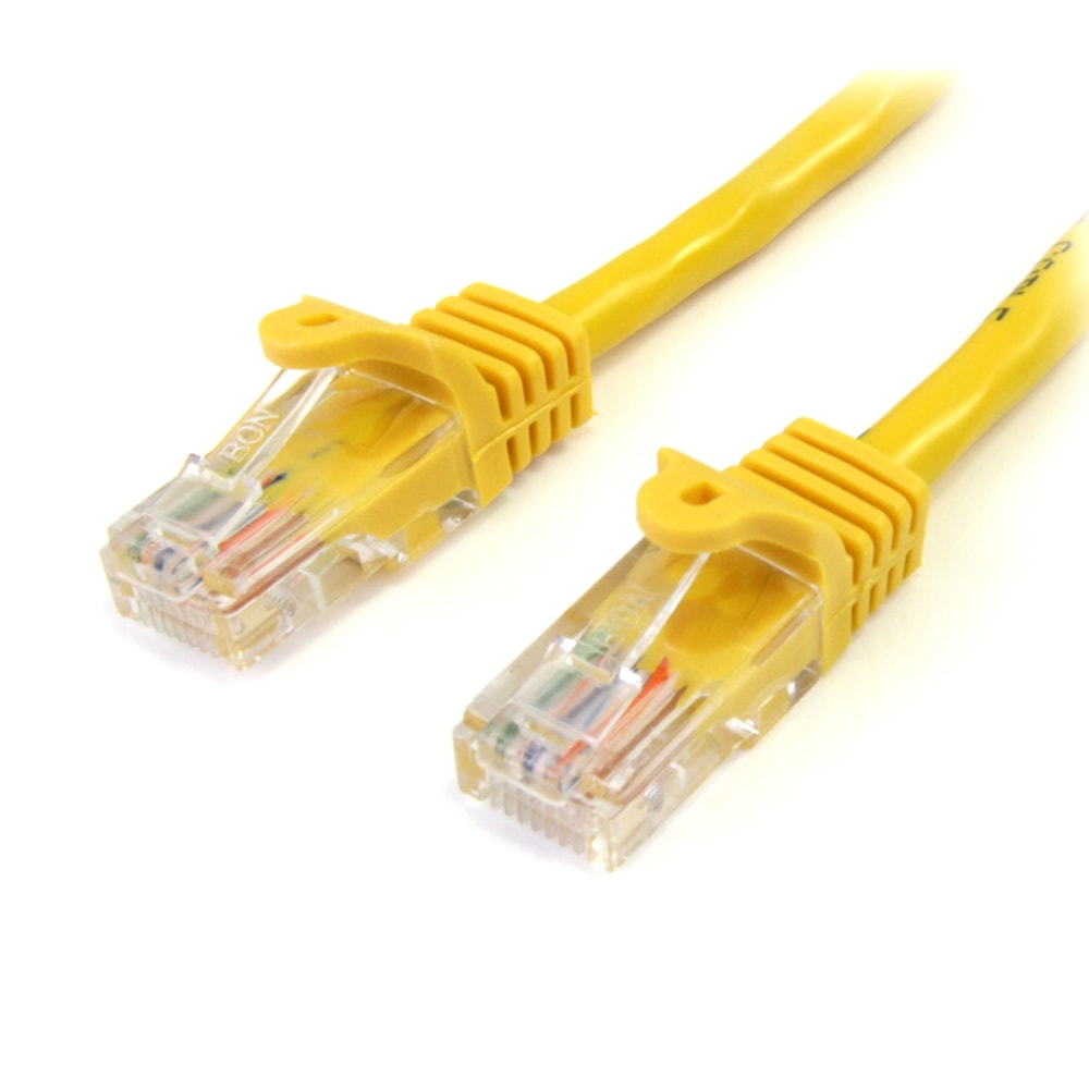 StarTech.com 15 ft Yellow Snagless Cat5e UTP Patch Cable - Make Fast Ethernet network connections using this high quality Cat5e Cable, with Power-over-Ethernet capability - 15ft Cat5e Patch Cable - 15ft cat 5e patch cable - 15ft Cat5e (Min Order Qty 16) M