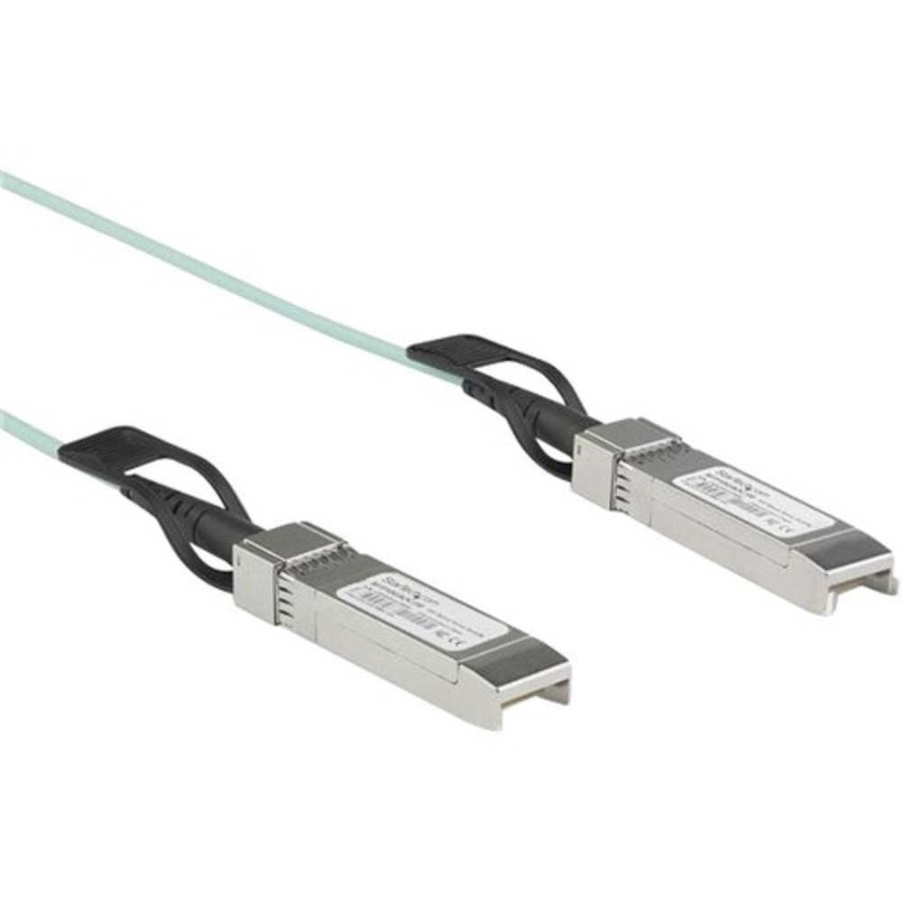 StarTech.com Dell EMC AOC-SFP-10G-2M Compatible 2m 10G SFP+ to SFP AOC Cable - 10GbE SFP+ Active Optical Fiber - 10Gbps SFP + Cable 6.5ft - 100% Dell EMC AOC-SFP-10G-2M active optical cable (AOC) MPN:AOCSFP10G2ME