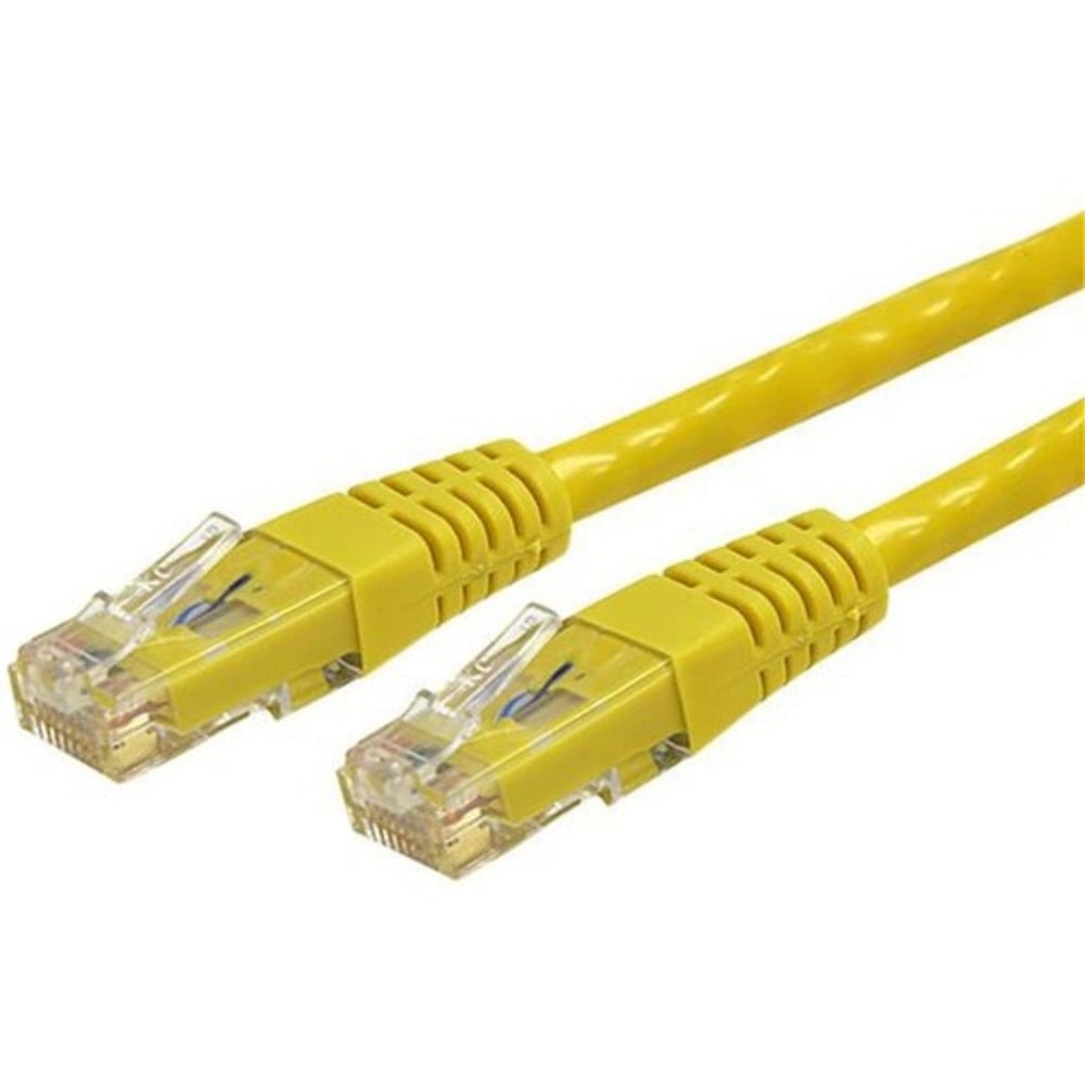 StarTech.com 6ft CAT6 Ethernet Cable - Yellow Molded Gigabit CAT 6 Wire - 100W PoE RJ45 UTP 650MHz - Category 6 Network Patch Cord UL/TIA - 6ft Yellow CAT6 up to 160ft - 650MHz - 100W PoE - 6 foot UL ETL verified (Min Order Qty 14) MPN:C6PATCH6YL