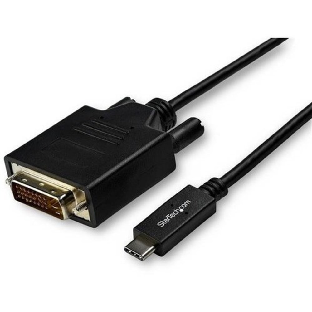 StarTech.com 10ft (3m) USB C to DVI Cable - 1080p USB Type-C to DVI-Digital Video Display Adapter Monitor Cable - Works w/ Thunderbolt 3 - Black 10ft USB Type C DP Alt Mode HBR2 to DVI-Digital (single-link) Cable /// 1920x1200/1080p 6 (Min Order Qty 2) MP