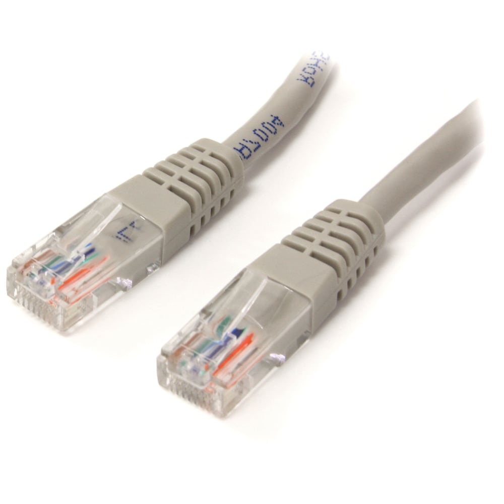 StarTech.com 15 ft Gray Molded Cat5e UTP Patch Cable - Make Fast Ethernet network connections using this high quality Cat5e Cable, with Power-over-Ethernet capability - 15ft Cat5e Patch Cable - 15ft cat 5e patch cable - 15ft Cat5e Pat (Min Order Qty 7) MP