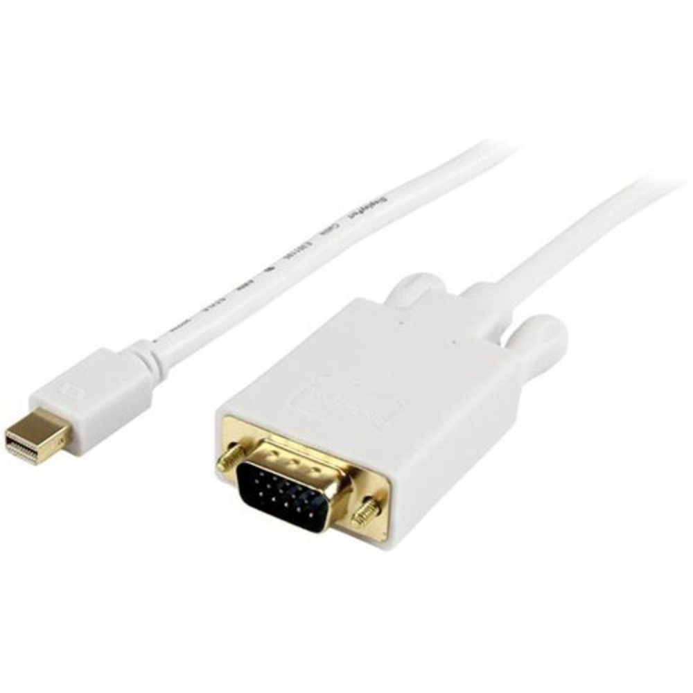 StarTech.com 15 ft Mini DisplayPort„cents to VGA Adapter Converter Cable - mDP to VGA 1920x1200 - White (Min Order Qty 2) MPN:MDP2VGAMM15W