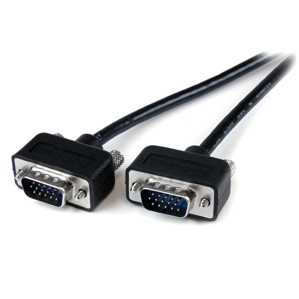 StarTech.com Thin Coax High Res VGA Monitor Cable with LP Connectors - SVGA - Low Profile Connectors - HD15 (M) - HD15(M) - Connect your VGA monitor with the highest quality connection available - 15ft vga cable - 15ft vga video cable (Min Order Qty 3) MP