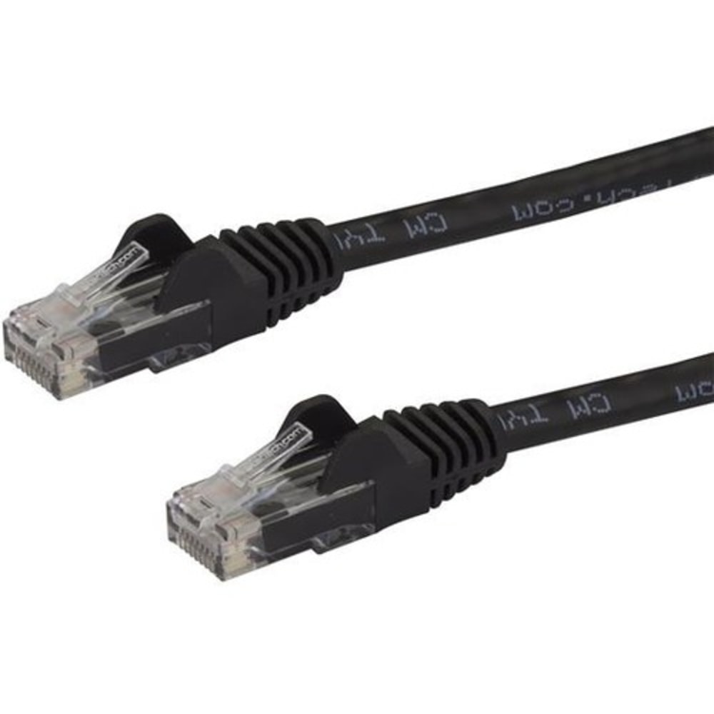 StarTech.com 125ft Black Cat6 Patch Cable with Snagless RJ45 Connectors - Long Ethernet Cable - 125 ft Cat 6 UTP Cable - First End: 1 x RJ-45 Male Network - Second End: 1 x RJ-45 Male Network - Patch Cable - Gold Plated Connector - 24 (Min Order Qty 2) MP