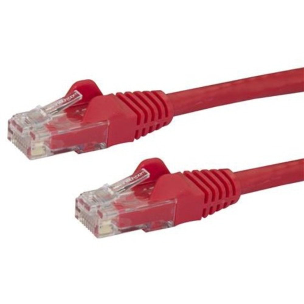 StarTech.com 1ft CAT6 Ethernet Cable - Red Snagless Gigabit CAT 6 Wire - 1ft Red CAT6 up to 160ft - 650MHz Snagless UTP RJ45 patch/network cord (Min Order Qty 8) MPN:N6PATCH1RD