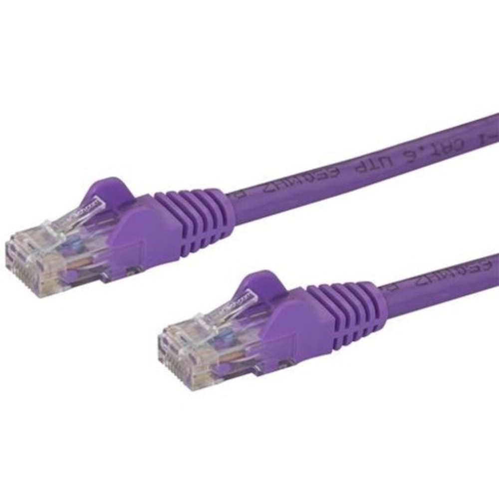 StarTech.com 75ft CAT6 Ethernet Cable - Purple Snagless Gigabit CAT 6 Wire - 75ft Purple CAT6 up to 160ft - 650MHz - 75 foot UL ETL verified Snagless UTP RJ45 patch/network cord (Min Order Qty 3) MPN:N6PATCH75PL