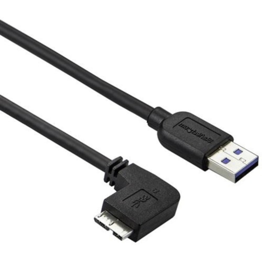 StarTech.com 2m 6 ft Slim Micro USB 3.0 Cable - M/M - USB 3.0 A to Left-Angle Micro USB - USB 3.1 Gen 1 (5 Gbps) - 6.56 ft USB Data Transfer Cable for Tablet, Portable Hard Drive, Card Reader, Storage Enclosure - First End: 1 x Type A (Min Order Qty 4) MP