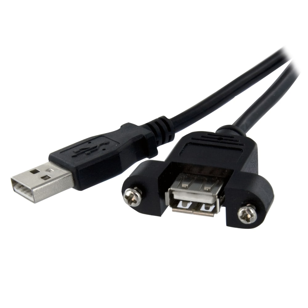 StarTech.com StarTech.com 1 ft Panel Mount USB Cable A to A - F/M (Min Order Qty 15) MPN:USBPNLAFAM1