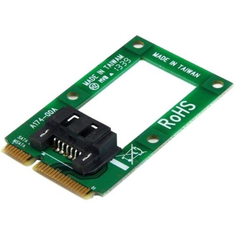 StarTech.com mSATA to SATA HDD / SSD Adapter - Mini SATA to SATA Converter Card - mSATA to SATA 2.5/3.5 Hard Drive Adapter Converter Card (MSAT2SAT3) - Storage controller - 1 Channel - mSATA - SATA 6Gb/s (Min Order Qty 3) MPN:MSAT2SAT3