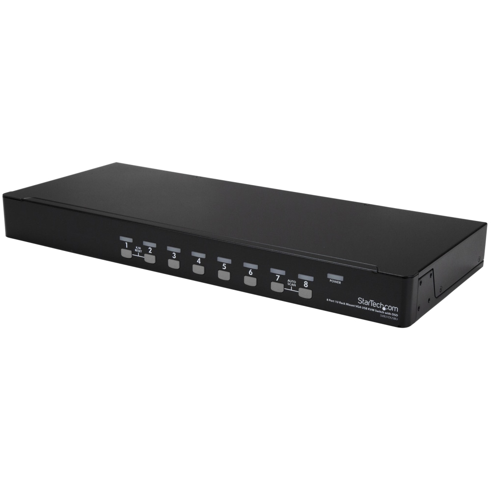 StarTech.com 8 Port 1U Rackmount USB KVM Switch Kit with OSD and Cables MPN:SV831DUSBUK