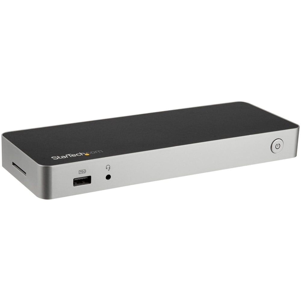 StarTech.com Dual Monitor USB C Dock - Dual 4K Laptop Docking Station - DP / HDMI - Windows / Mac - USB 3.0 SD Card Reader - 60W Power Delivery - for Notebook/Tablet/Smartphone - 60 W - USB 3.0 Type C - 5 x USB Ports - 5 x USB 3.0 - Network (RJ-45) MPN:DK