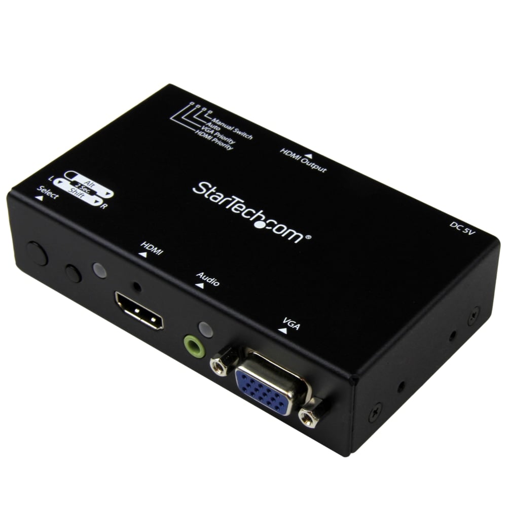 StarTech.com 2x1 HDMI + VGA to HDMI Converter Switch w/ Automatic and Priority Switching - 1080p MPN:VS221VGA2HD