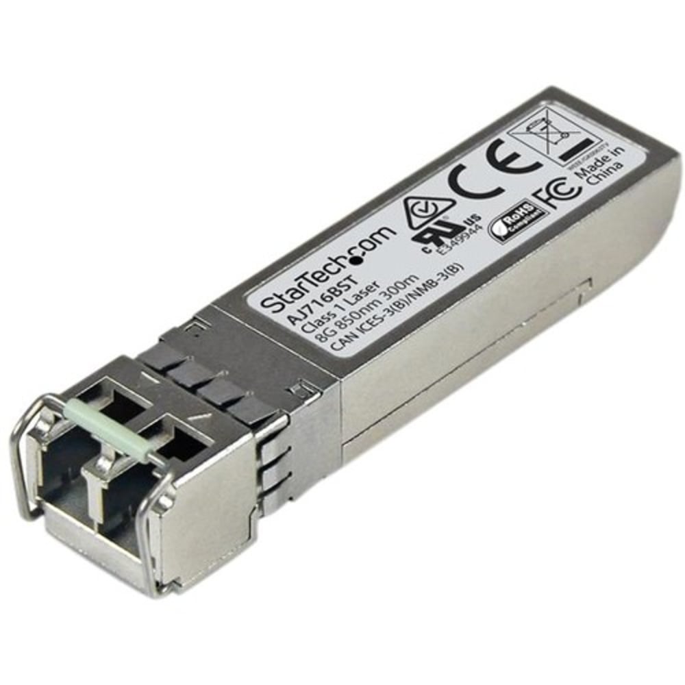 StarTech.com HPE AJ716B Compatible SFP+ Module - 8G Fiber Channel SW - 8GE Gigiabit Ethernet SFP+ 8GbE Multi Mode Fiber Transceiver - 300m - HPE AJ716B Compatible SFP+ - 8G Fiber Channel SW 8Gbps - 8GbE Module MPN:AJ716BST