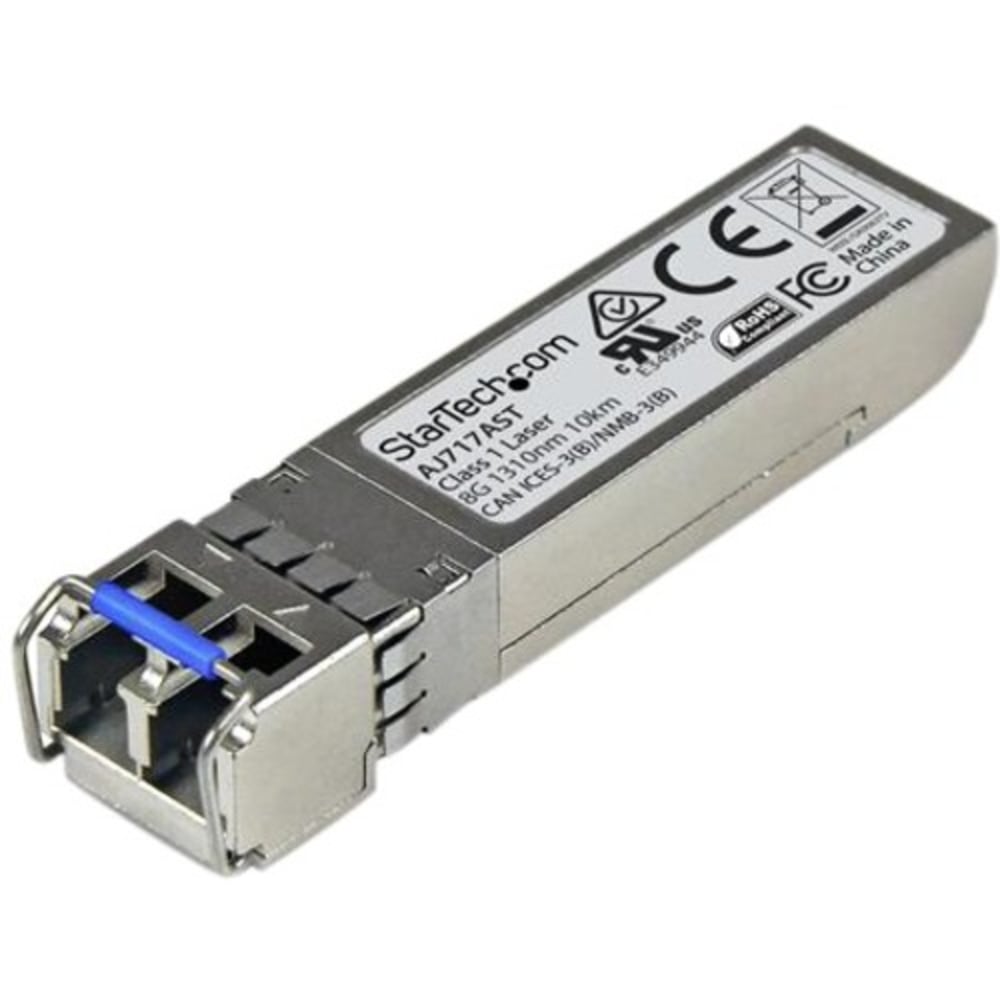 StarTech.com HPE AJ717A Compatible SFP+ Module - 8G Fiber Channel WW - 8GE Gigiabit Ethernet SFP+ 8GbE Single Mode Fiber Transceiver 10km - HPE AJ717A Compatible SFP+ - 8G Fiber Channel WW 8Gbps - 8GbE Module MPN:AJ717AST