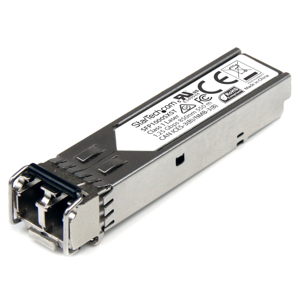 StarTech.com 1000BASE-SX MSA Compliant SFP Module - LC Connector - Fiber SFP Transceiver - Lifetime Warranty - 1 Gbps - Max. Transfer Distance 550 m (1804 ft) - 1000BASE-SX fiber transceiver adds reliable 1Gb over fiber - StarTech.com (Min Order Qty 2) MP