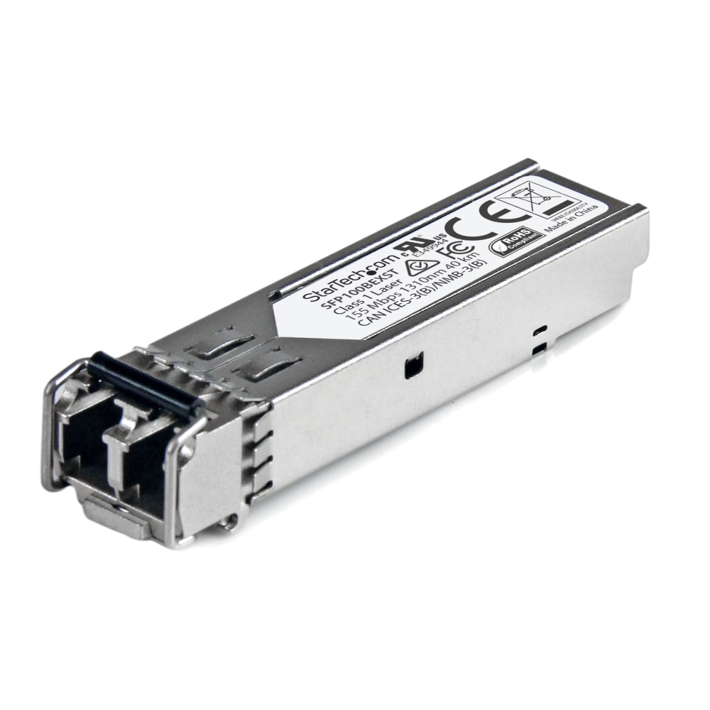 StarTech.com 100BASE-EX MSA Compliant SFP Module - LC Connector - Fiber SFP Transceiver - Lifetime Warranty - 100 Mbps - Max. Transfer Distance 40 km (24.8 mi) - 100BASE-EX fiber transceiver adds reliable 1Gb over fiber - StarTech.com lifetime warranty MP