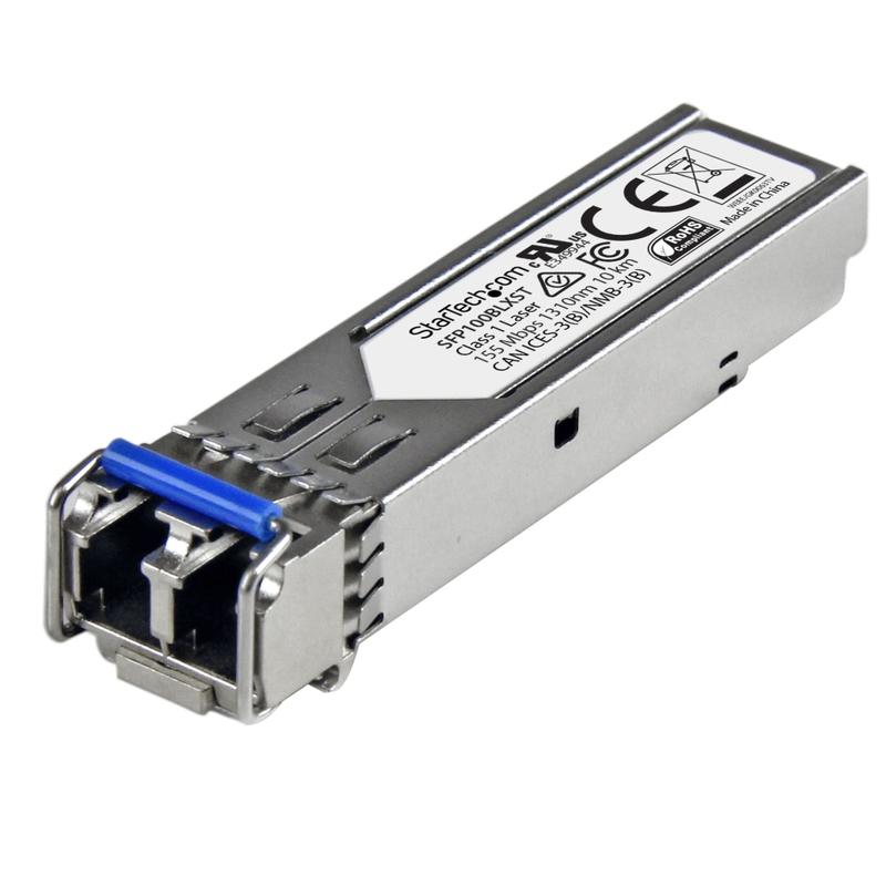 StarTech.com 100BASE-LX MSA Compliant SFP Module - LC Connector - Fiber SFP Transceiver - Lifetime Warranty - 100 Mbps - Max. Transfer Distance 10 km (6.2 mi) - 100BASE-LX fiber transceiver adds reliable 1Gb over fiber MPN:SFP100BLXST